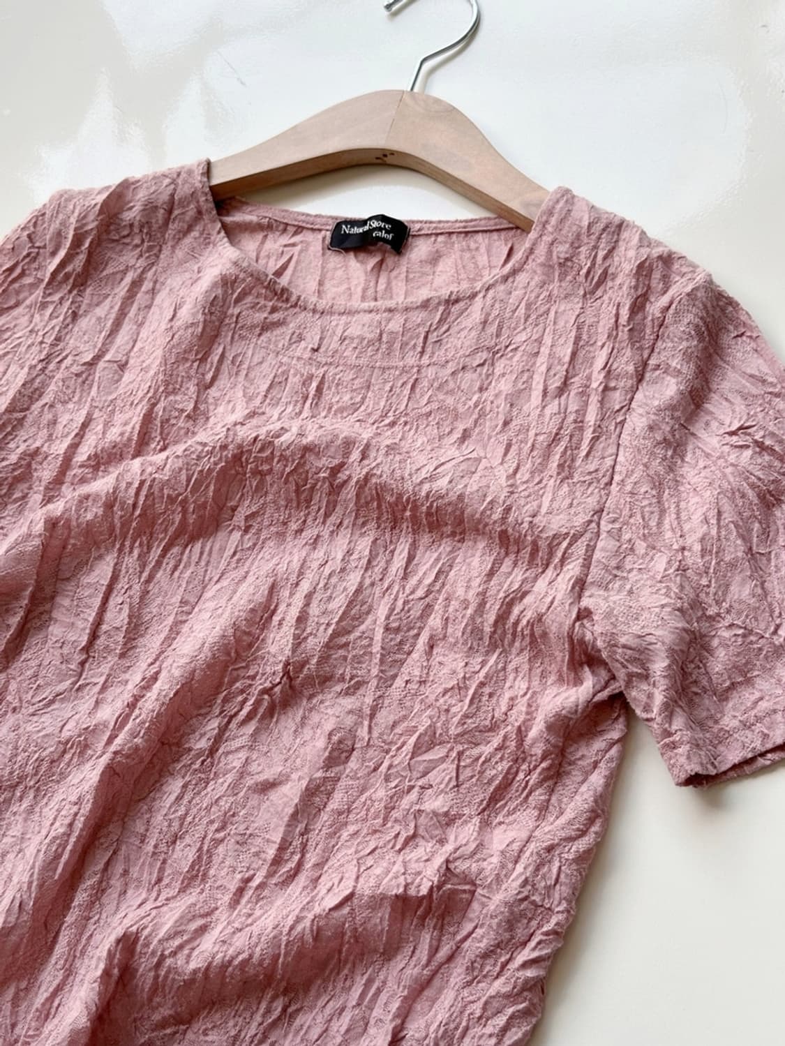 Irregular pattern wrinkled top 상품이미지3