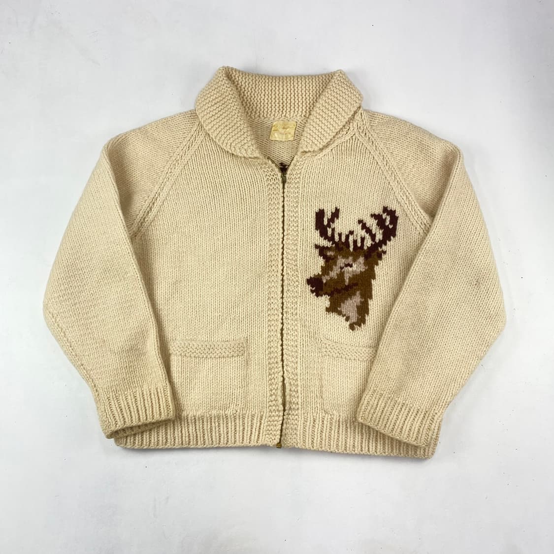 레티포스터 캐나다 헤비울 코위찬 니트 집업 (103) 상품이미지3