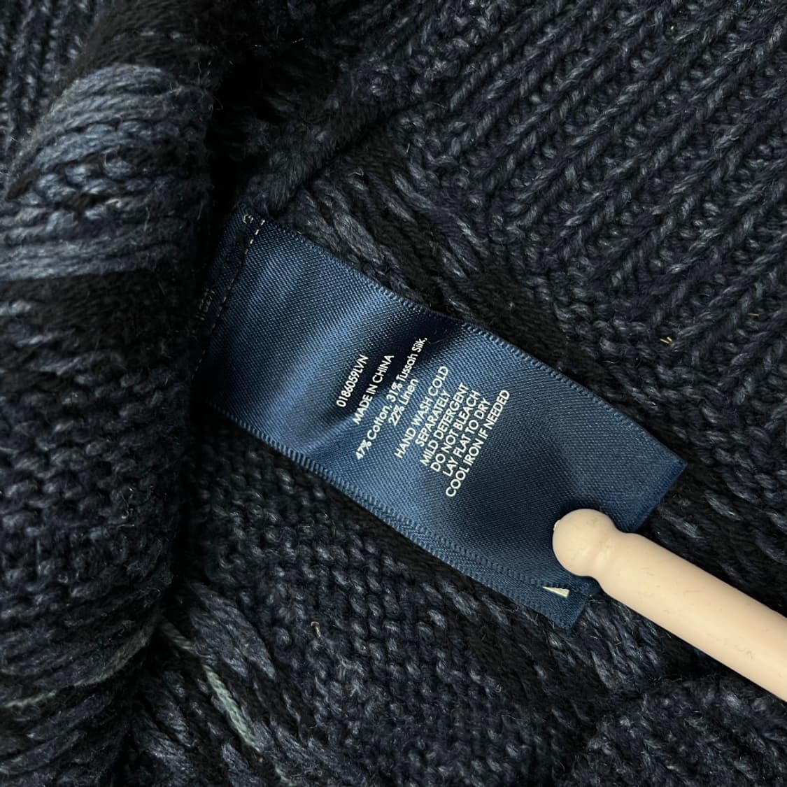 폴로 랄프로렌 네이비 브이 케이블니트 S 상품이미지6