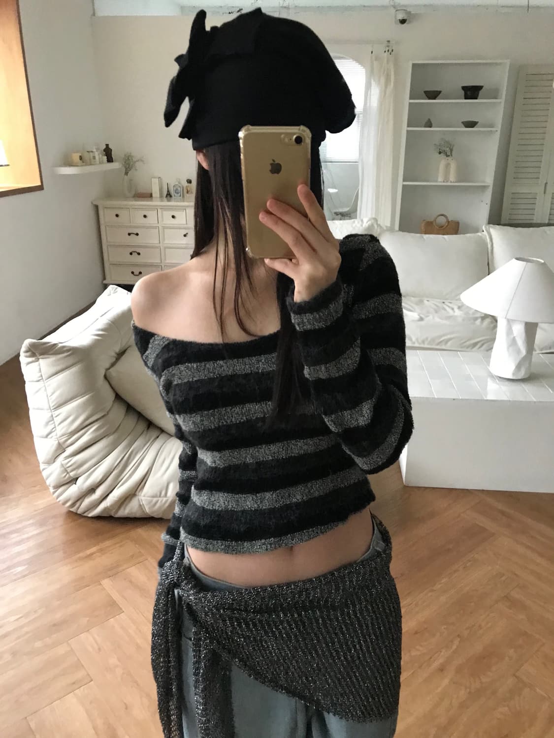 vintage stripe pattern knit 상품이미지5