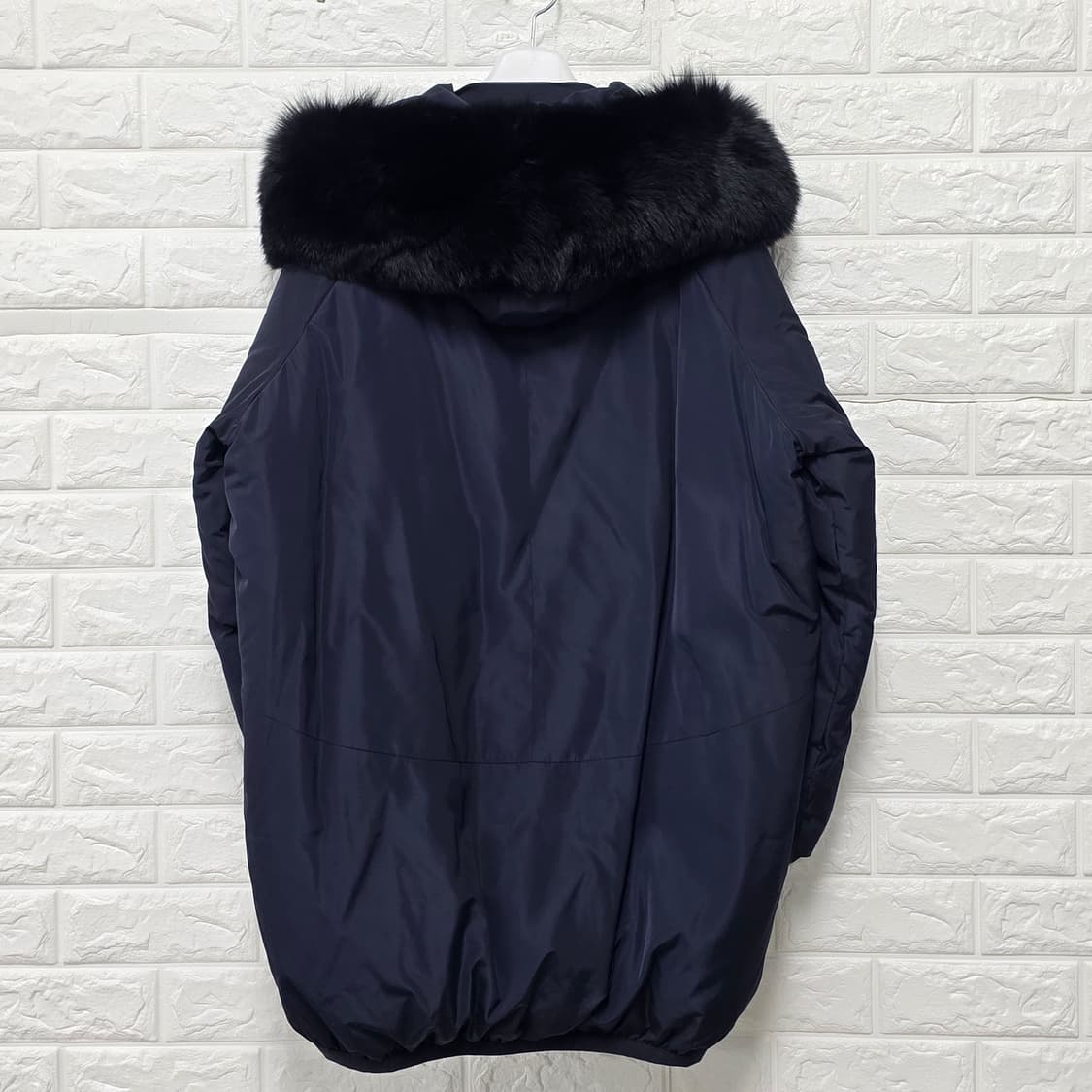 택포// 베네통 폭스퍼 다운 패딩 L 상품이미지4