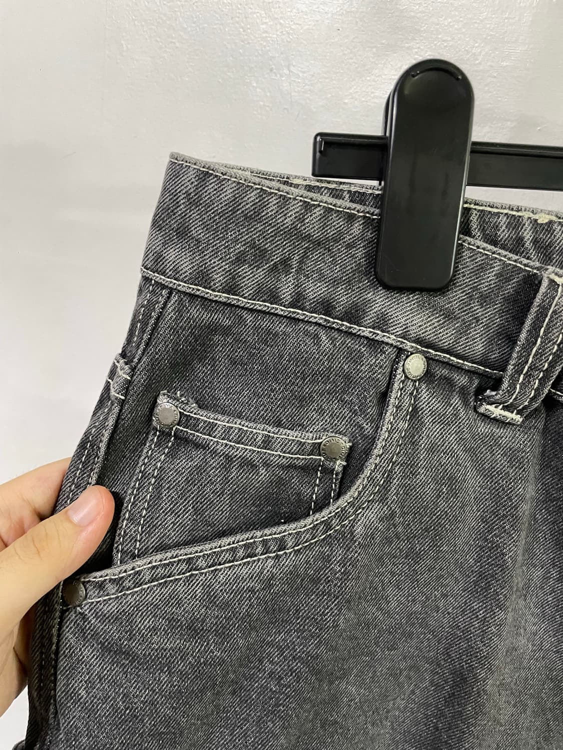 다임 dime 클래식 데님 쇼츠 반바지 34 와이드 카펜터 팬츠  상품이미지5