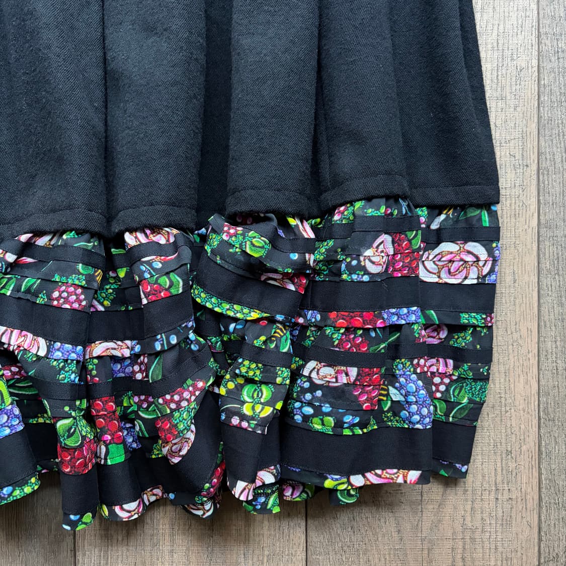 Floral Ruffle Hem Pleats Skirt 상품이미지6