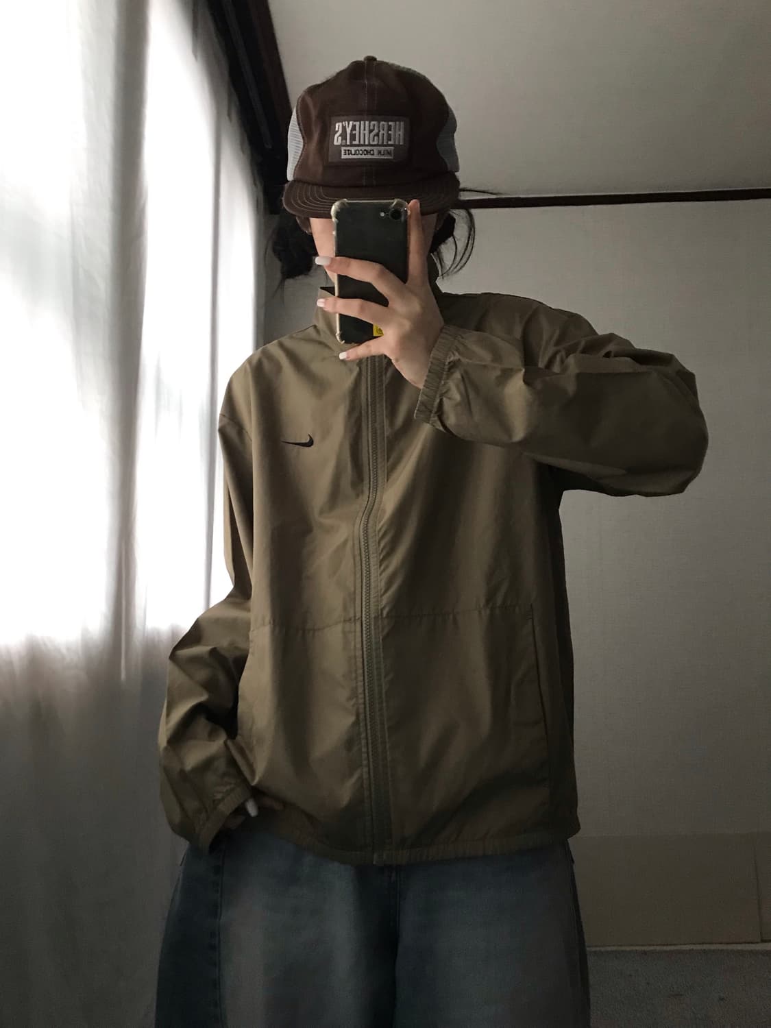 나이키 베이지브라운 윈드브레이커 상품이미지2