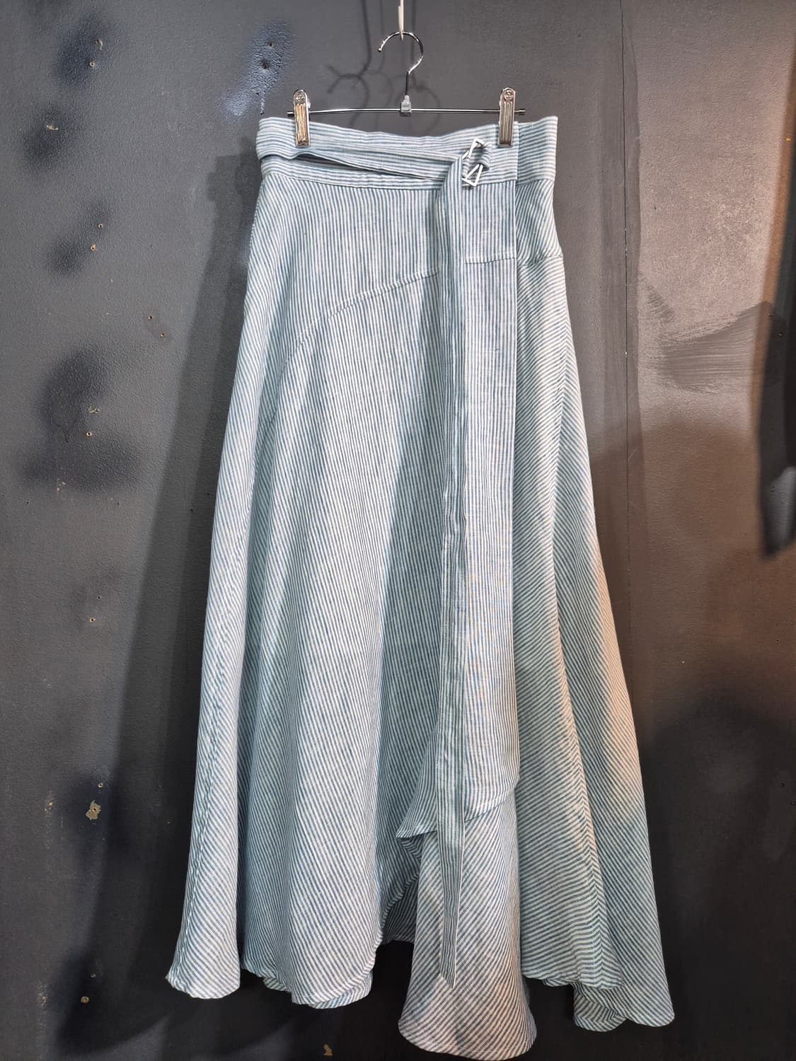 스트라이프 마원단  랩 스커트 55 66 77 상품이미지1