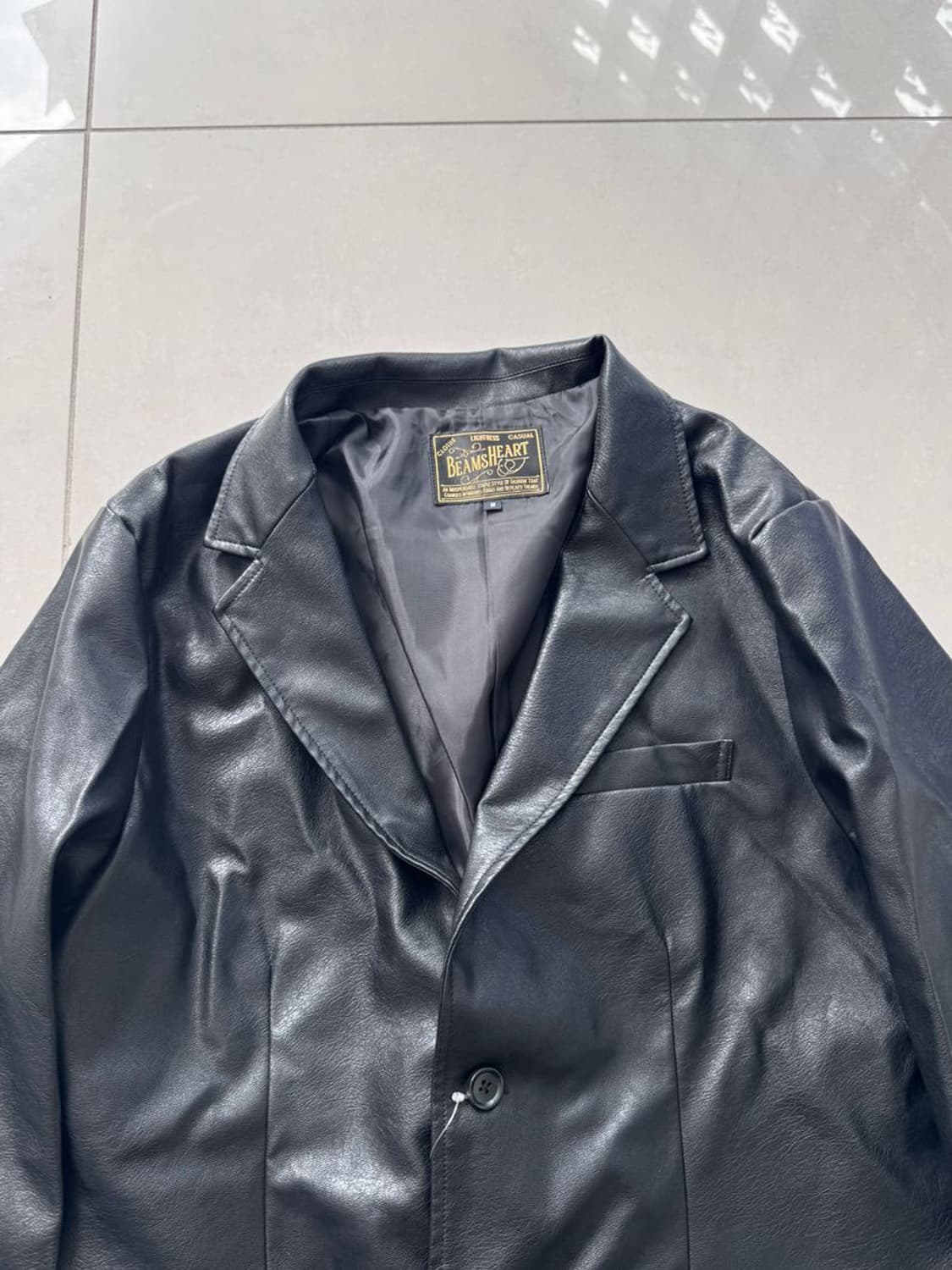 FAKE LEATHER JACKET 페이크 레더 자켓 상품이미지6
