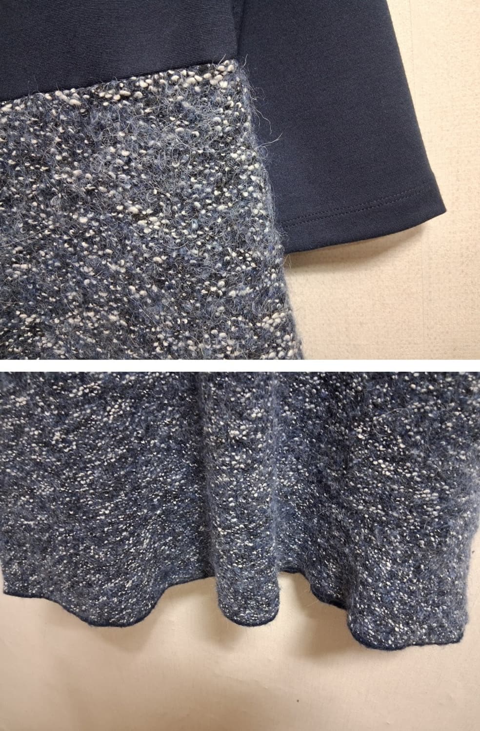 이탈리아 막스앤코 면배색 울 원피스 네이비 미디7부소매 66
원산지 이탈 상품이미지7