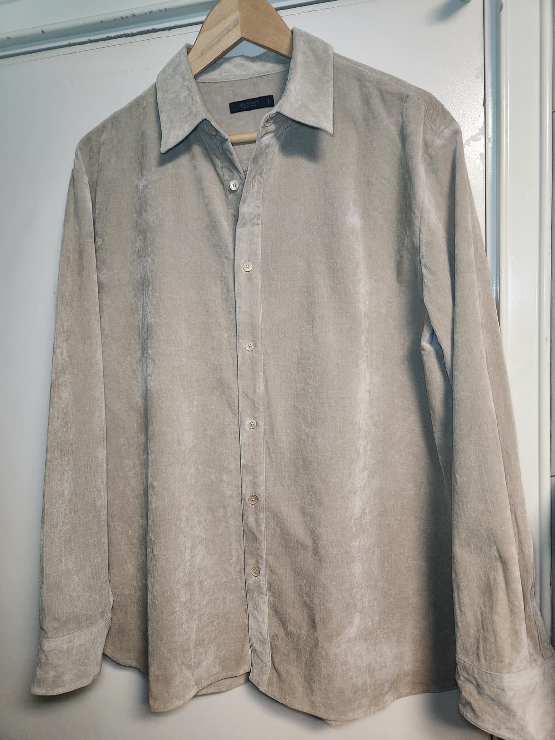 24fw 질스튜어트뉴욕맨 라이트베이지 코듀로이 오버핏 셔츠 L 상품이미지1