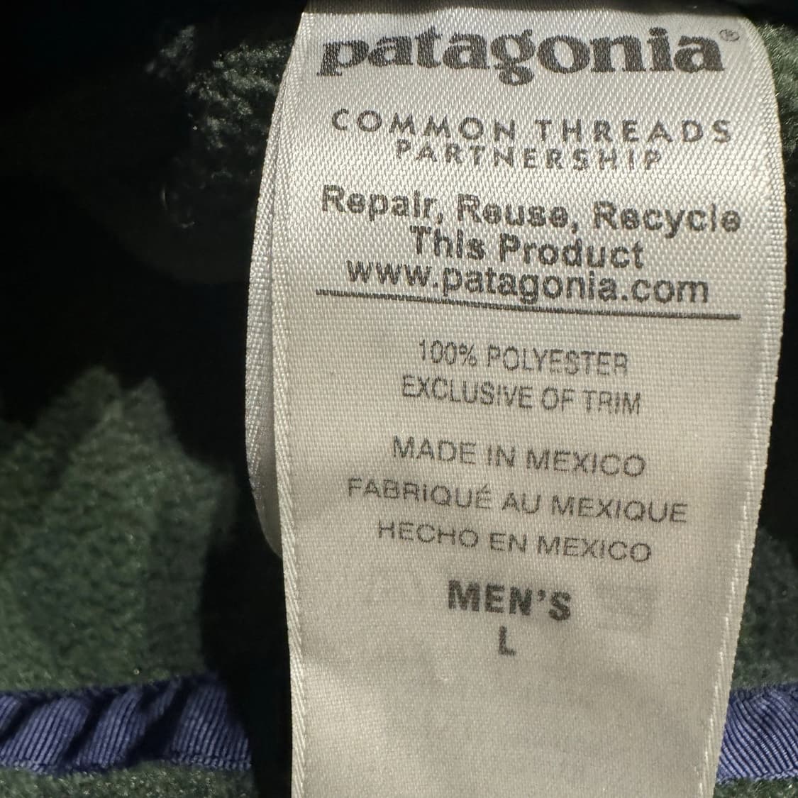 00s 파타고니아 스트라이프 신칠라 스냅-티 플리스 풀오버 상품이미지4