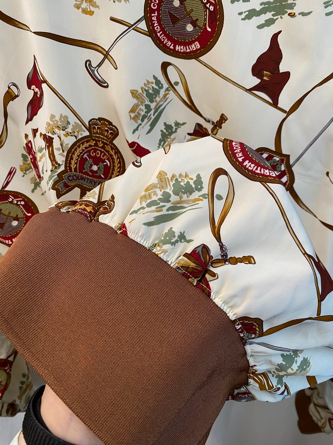 빈티지 패턴 블라우스(M) 상품이미지9