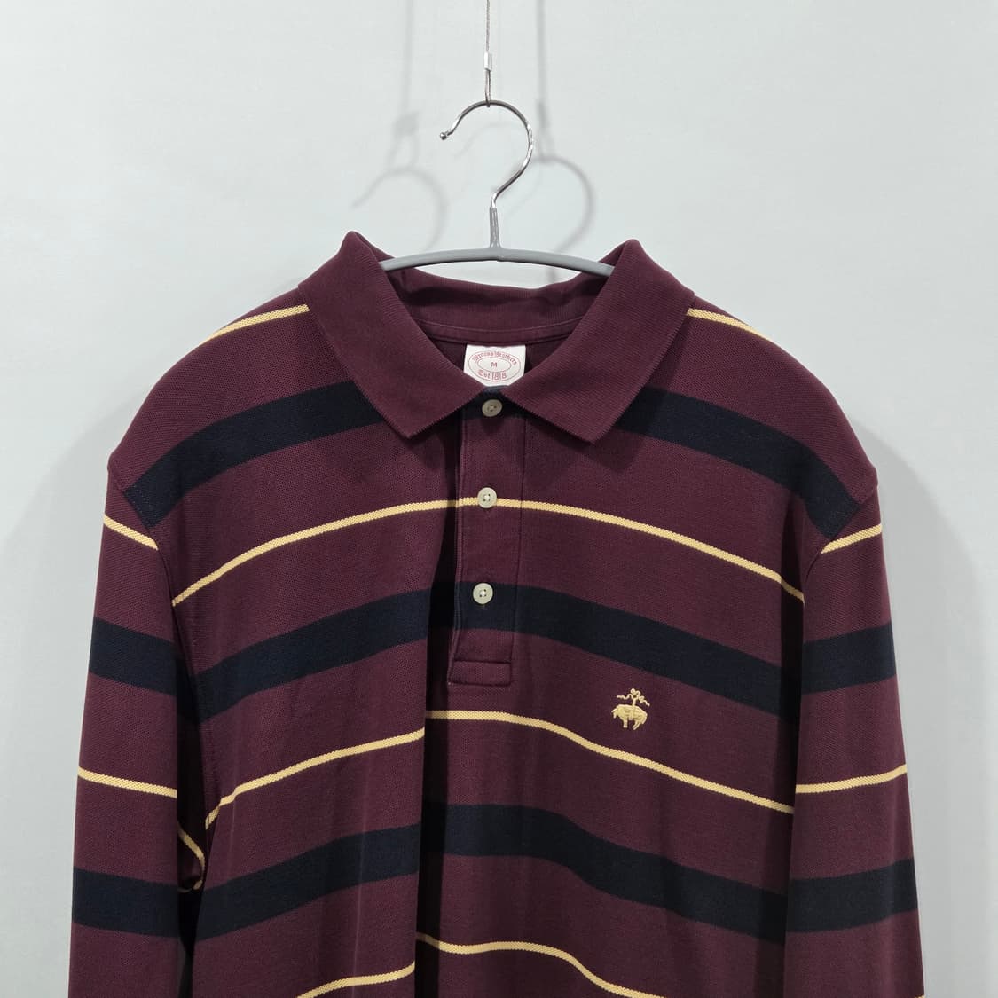 브룩스브라더스 피케 카라 스트라이프 롱슬리브 M 상품이미지2