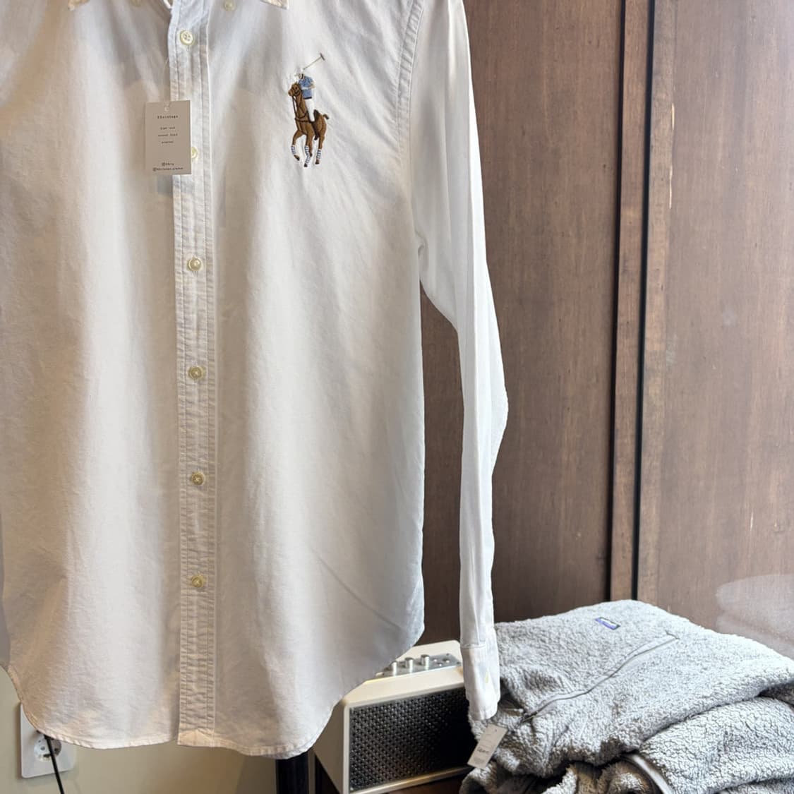 16341 - 폴로 랄프로렌 화이트 빅로고 셔츠 상품이미지4