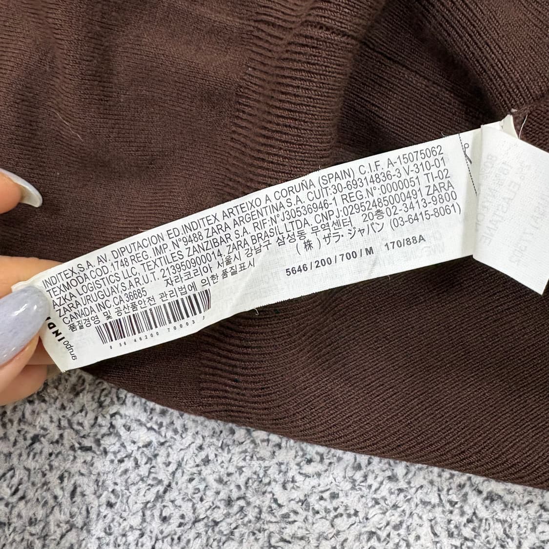 M 자라 여성 브이넥 니트 0319J 상품이미지5