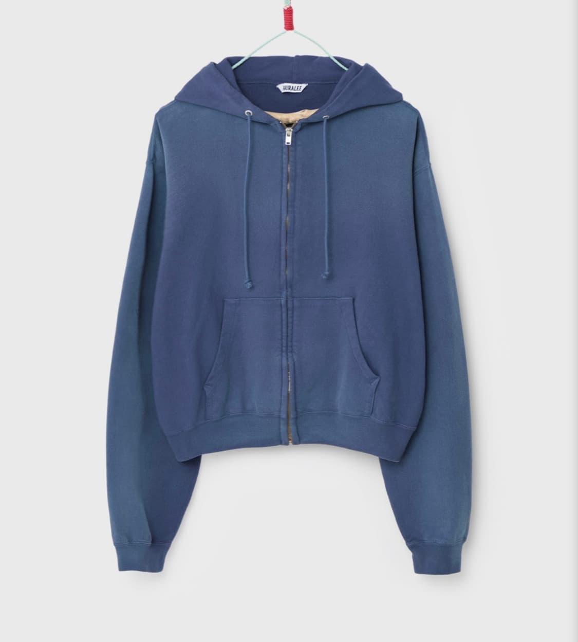  [4] 25aw 오라리 다이드 피마 스웻 후드집업 라이트네이비 상품이미지1