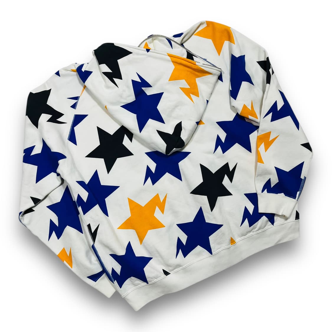 베이프 OG 멀티 스타 투웨이 화이트 후디 집업 상품이미지5