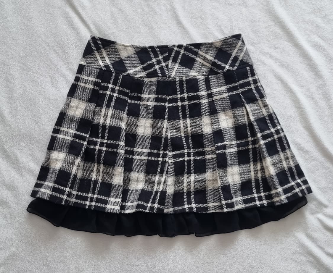 빈티지 모리걸 갸루 긱시크 체크 스커트 상품이미지1