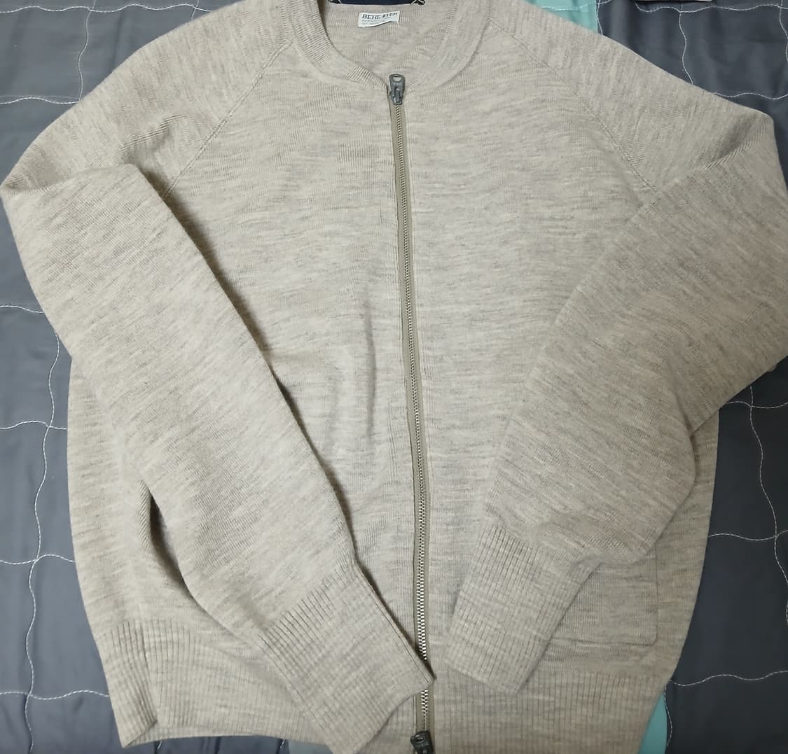 비헤비어 집업 가디건 오트밀 3 상품이미지1