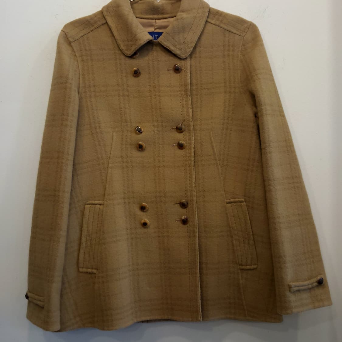 KEITH 여성 클래식 베이지 체크 자켓 상품이미지2