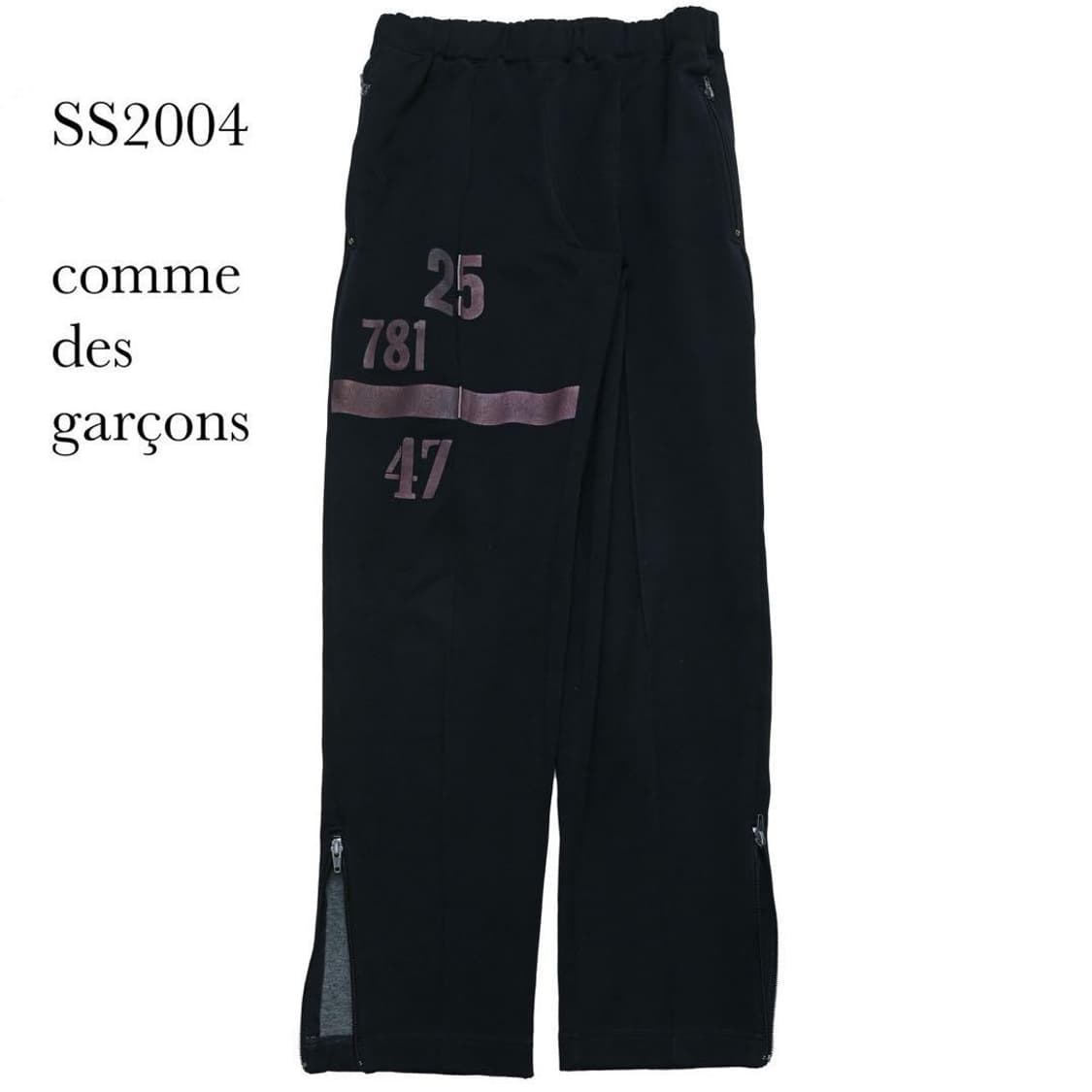 꼼데가르송 옴므플러스 SS2004 레터링 팬츠 상품이미지1