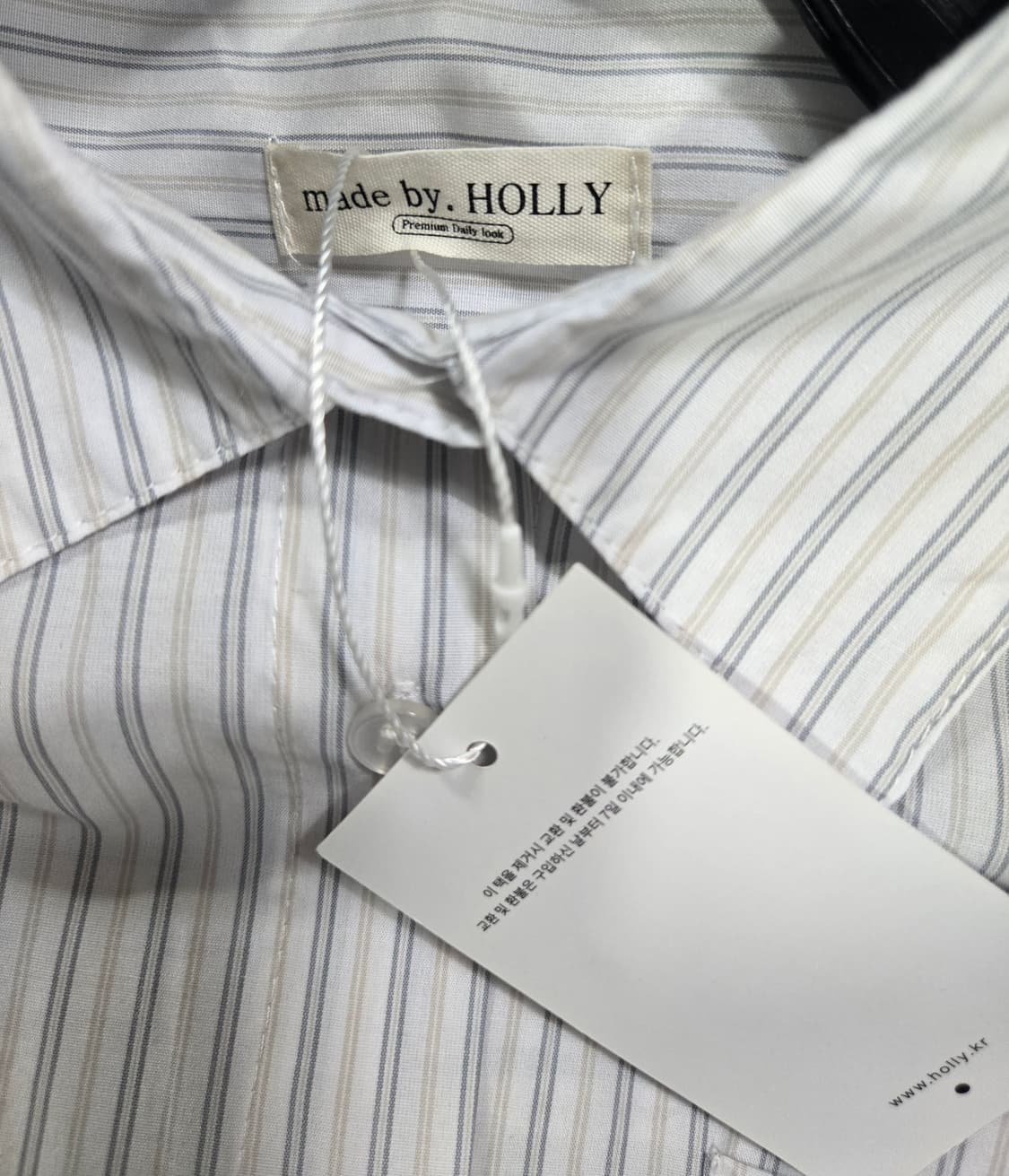 새상품/ holly 홀리 스트라이프 크롭 셔츠 F 상품이미지8