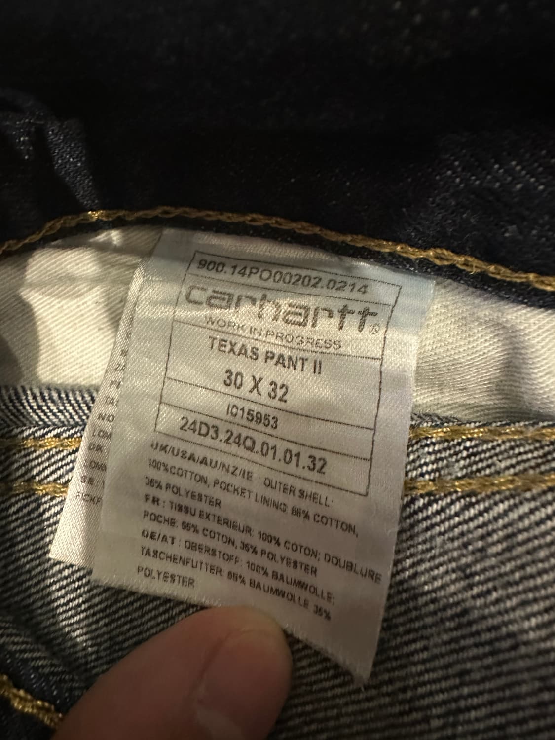 칼하트 데님 팬츠 30X32 상품이미지3