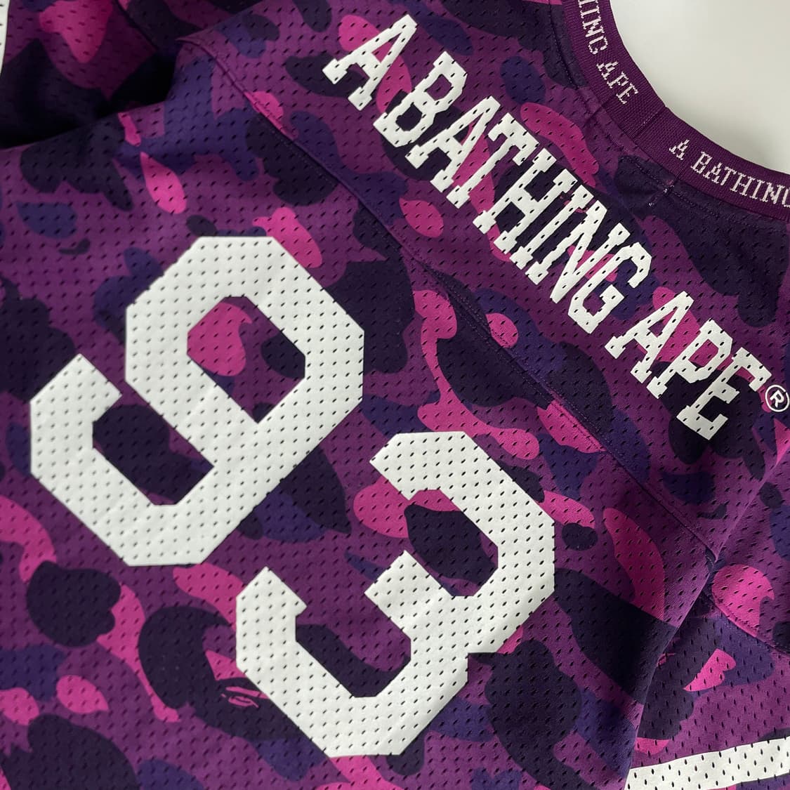 Bape 베이프 퍼플 퍼스트카모 베이스볼 져지 상품이미지5