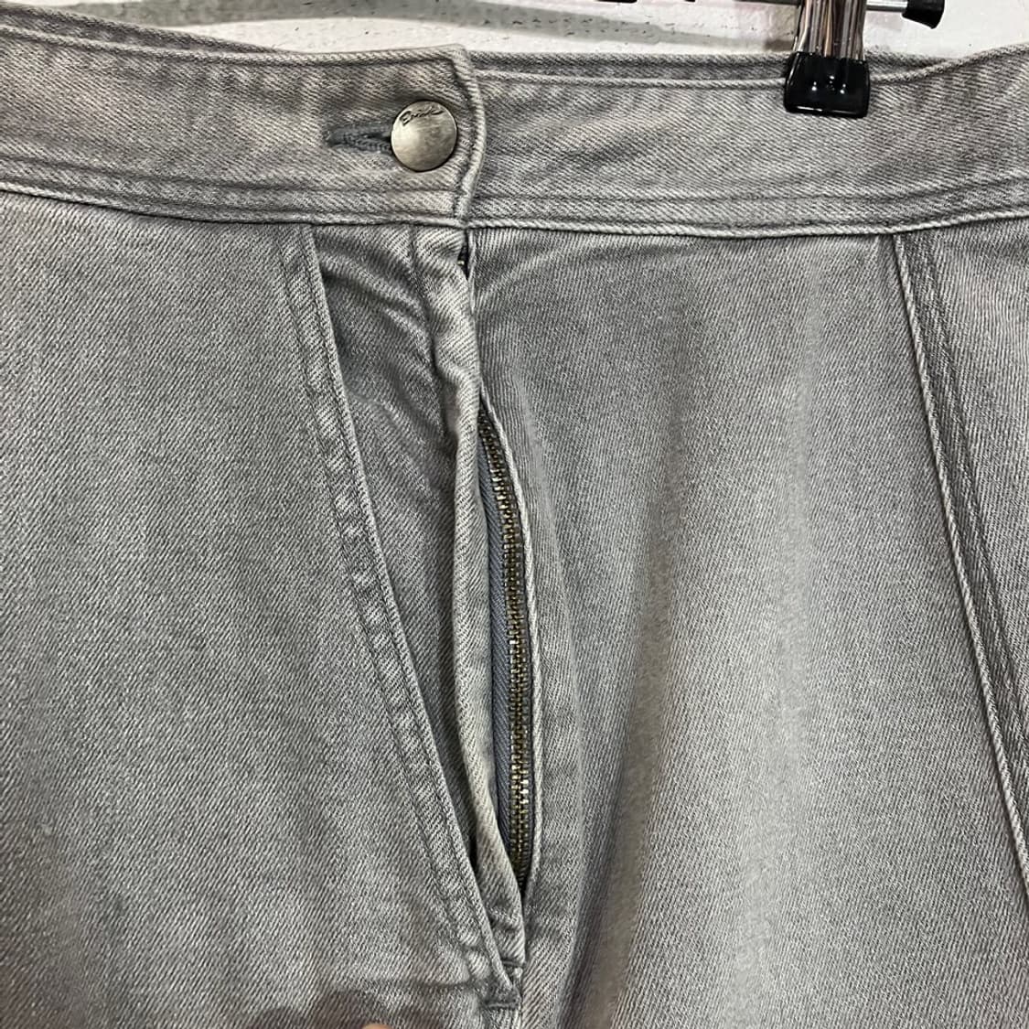 펑크 흑청 데님 롱스커트 상품이미지7