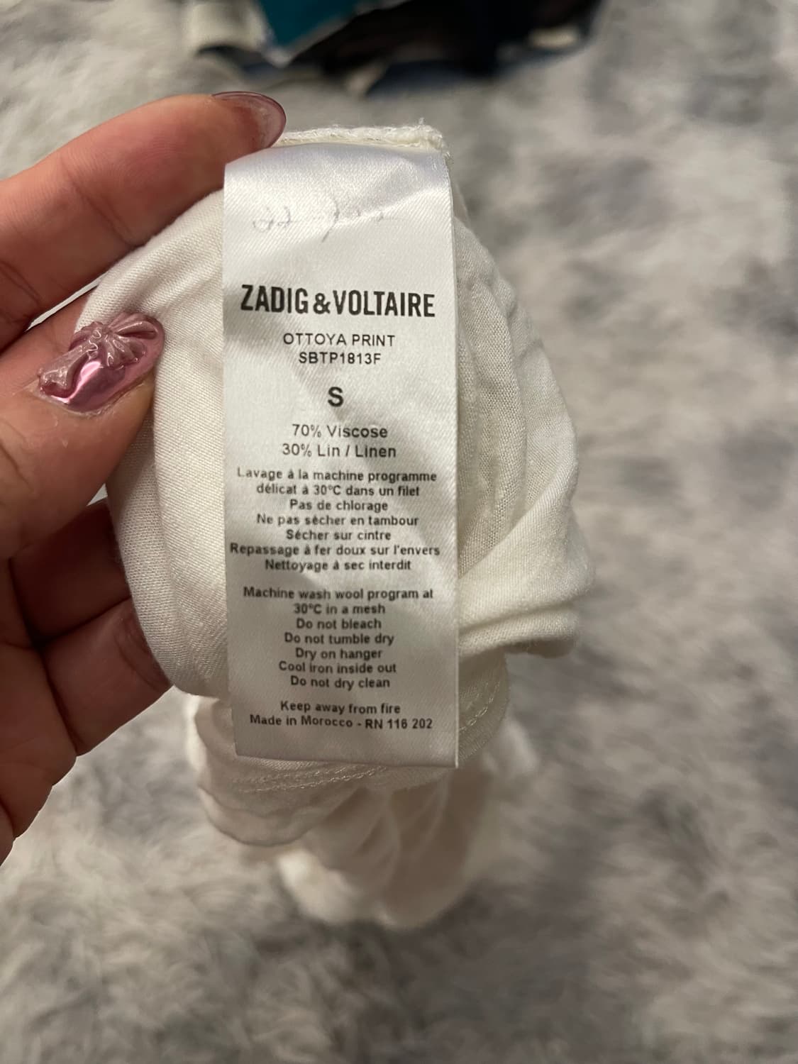 쟈딕앤볼테르 뱀 프린팅 린넨 반팔 티셔츠 상품이미지3