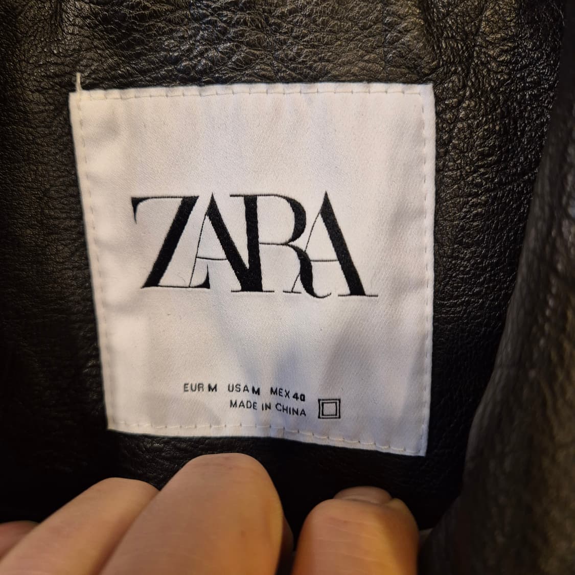 M 자라 블랙 레더 블루종자켓  상품이미지3