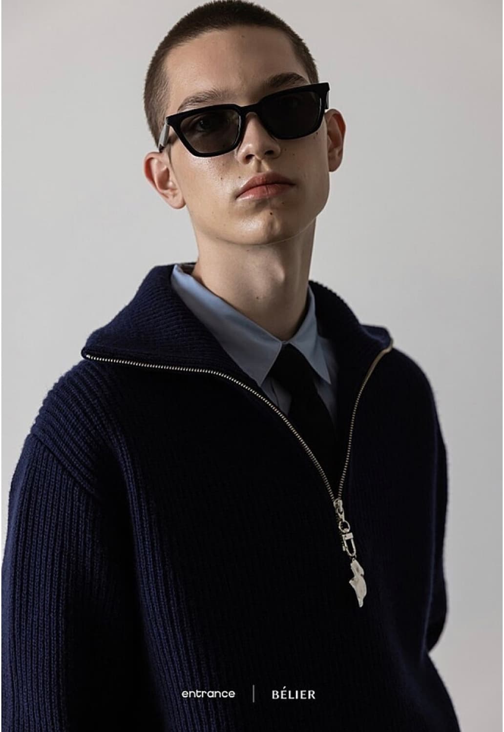 벨리에 집업 니트  상품이미지1