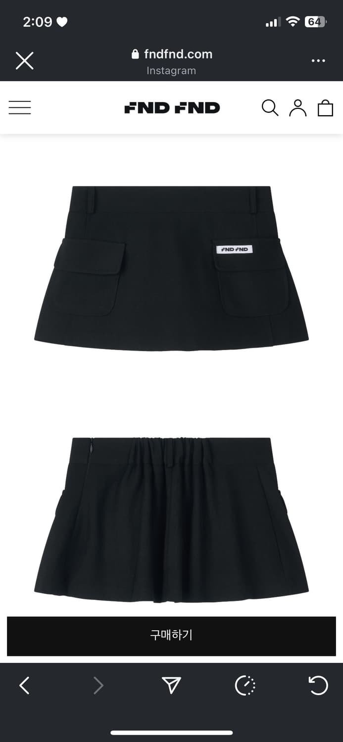 FNDFND Micro mini skirt 은젤 상품이미지4