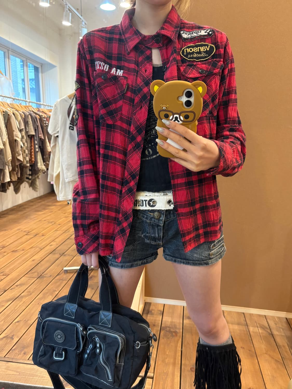 밴슨 패치 셔츠 상품이미지2