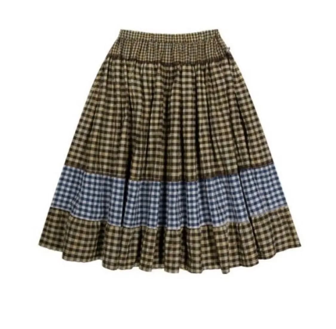 코이세이오 모리 체크스커트 브라운 상품이미지1