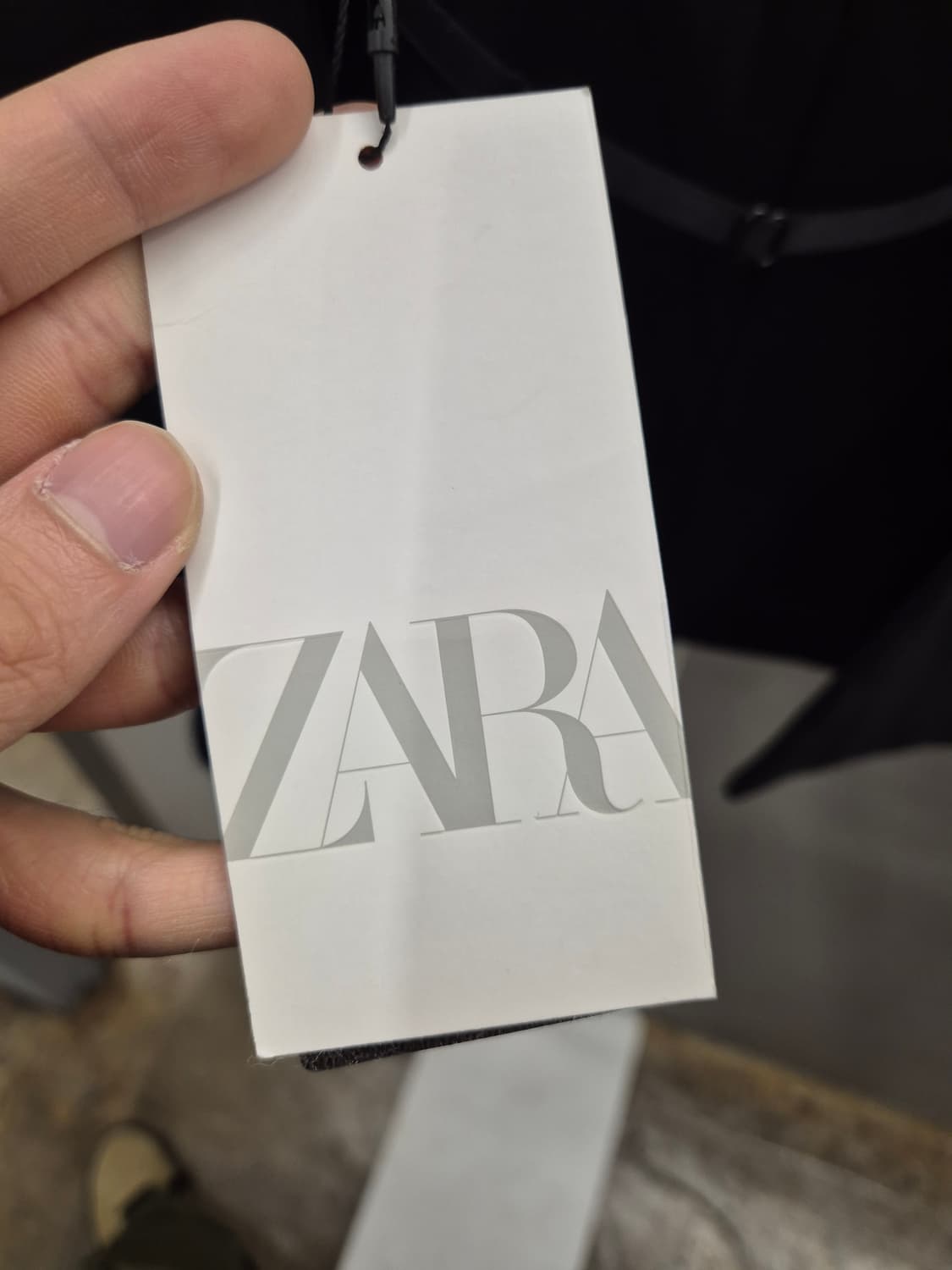 ZARA 블랙 슬림핏 V넥 베스트 L 상품이미지6