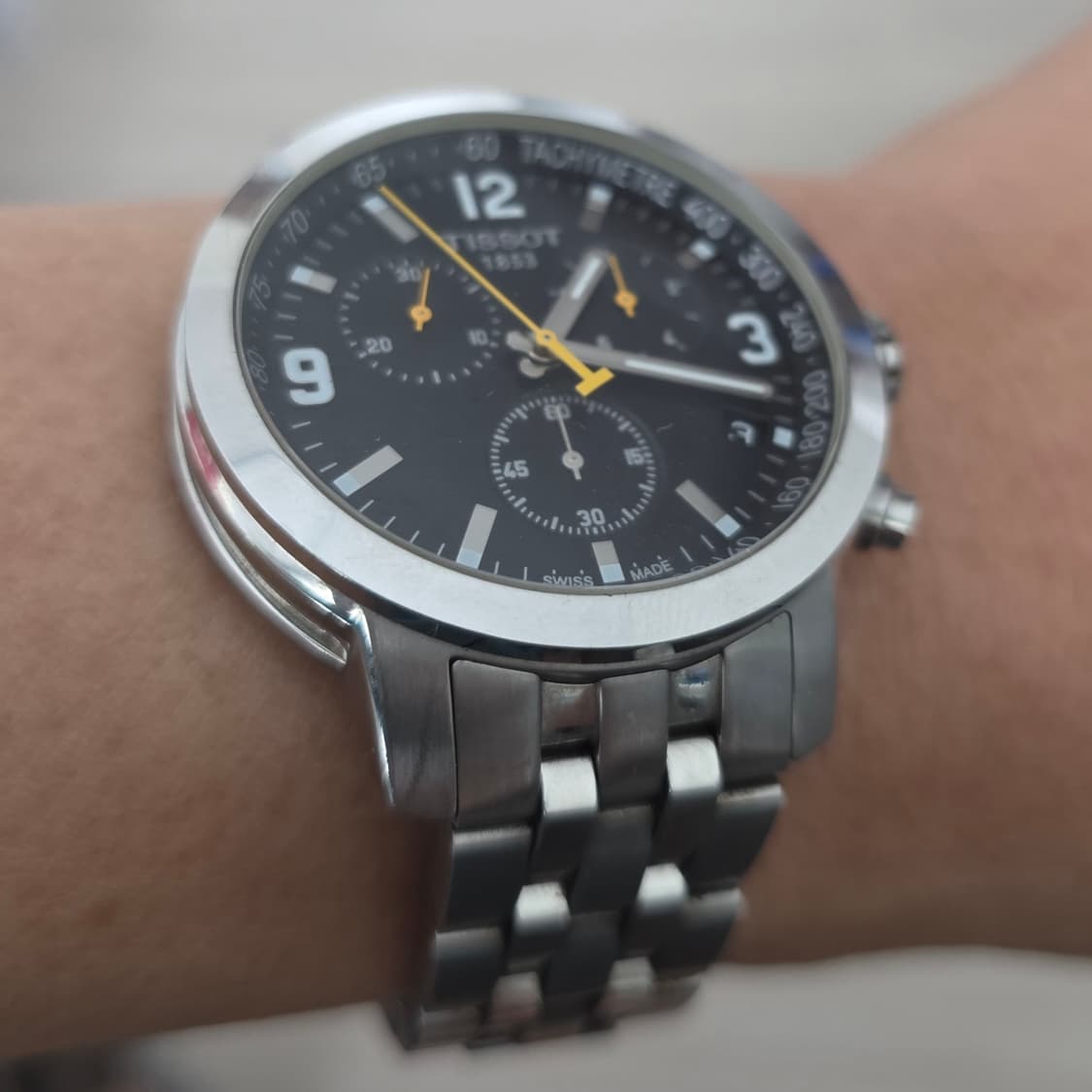 티쏘 (TISSOT) PRC200 쿼츠 크로노그래프 검판메탈 시계 (보증 상품이미지8