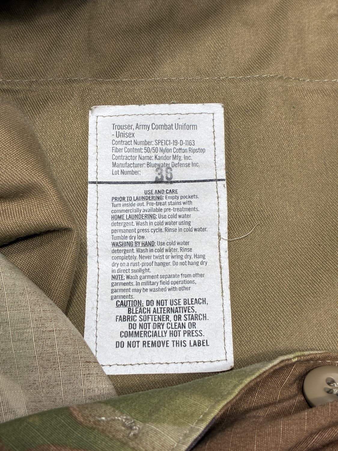 미군 OCP 멀티캠 팬츠 하의 상품이미지4