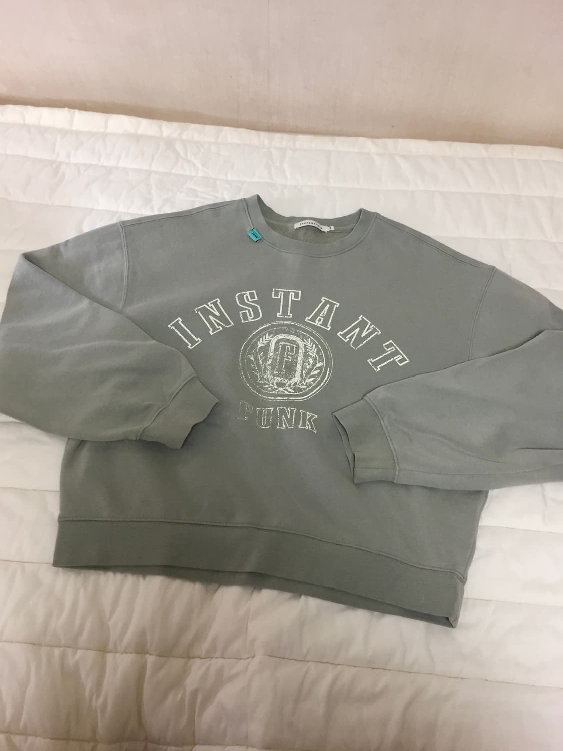 인스턴트펑크 21FW 피그먼트 맨투맨 카키 상품이미지1