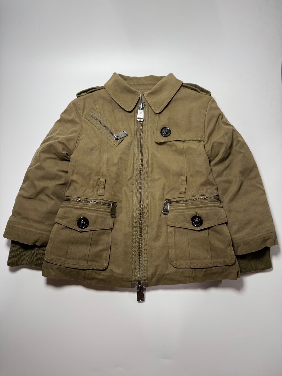 BURBERRY 카키색 봄버 자켓 키즈 상품이미지1