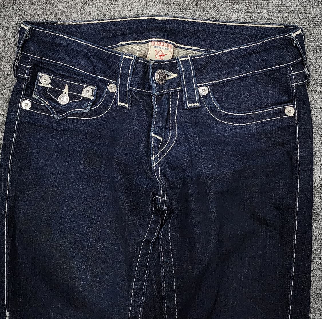 트루릴리젼 JOEY 백포켓 큐빅 로우라이즈 부츠컷 데님팬츠 청바지 26 상품이미지3