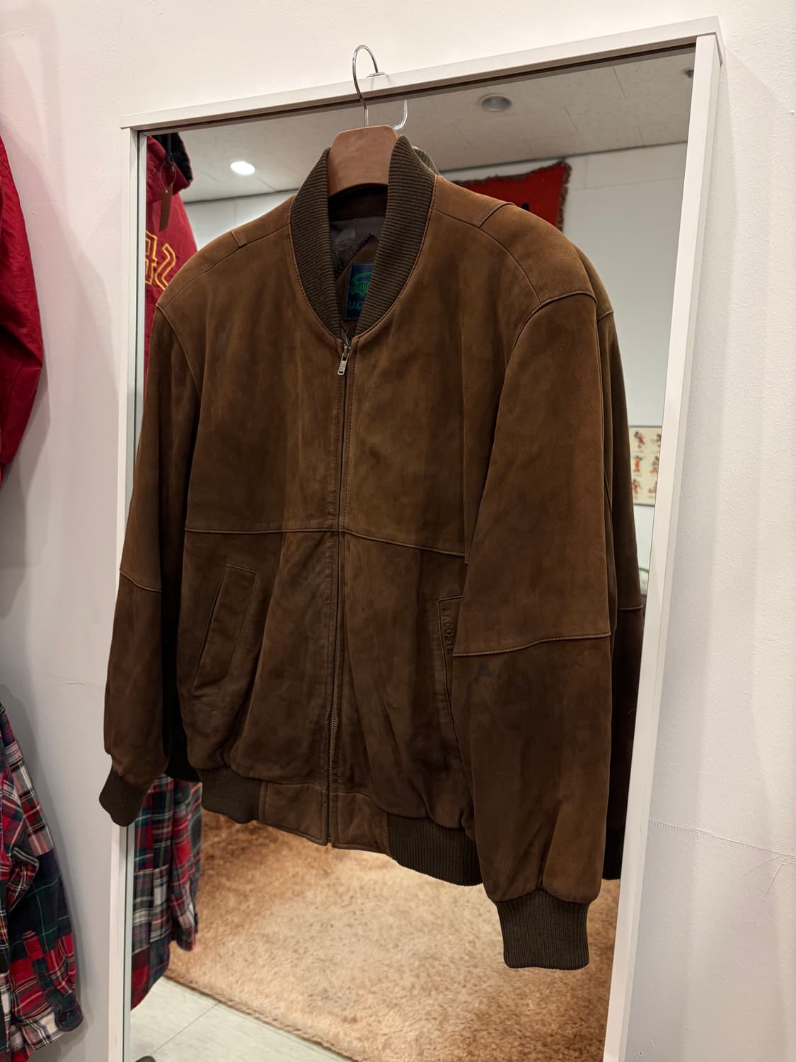 90s Lacoste 라코스테 스웨이드 봄버 자켓 상품이미지1