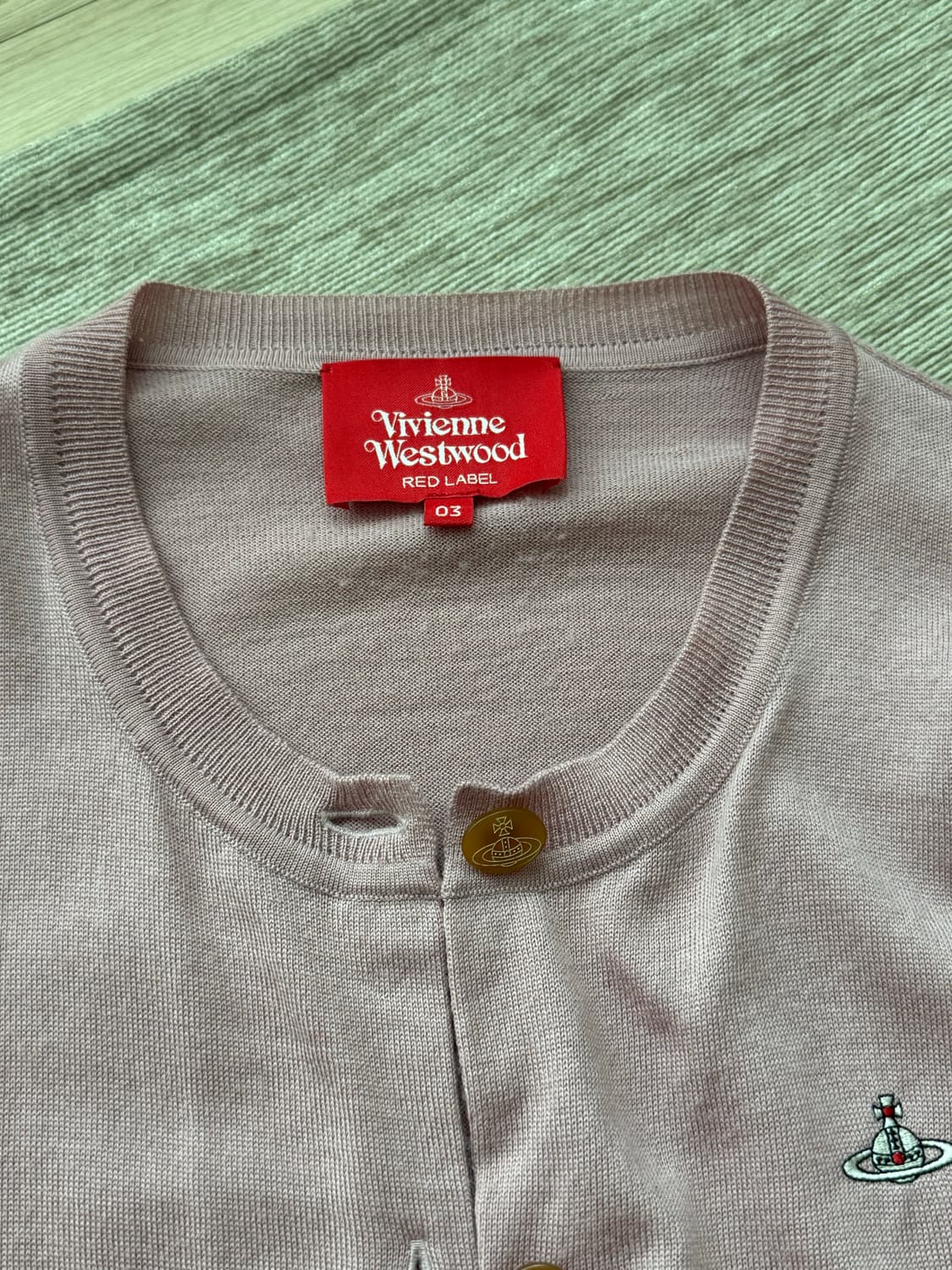 비비안웨스트우드 레드라벨 핑크 가디건 03 상품이미지2