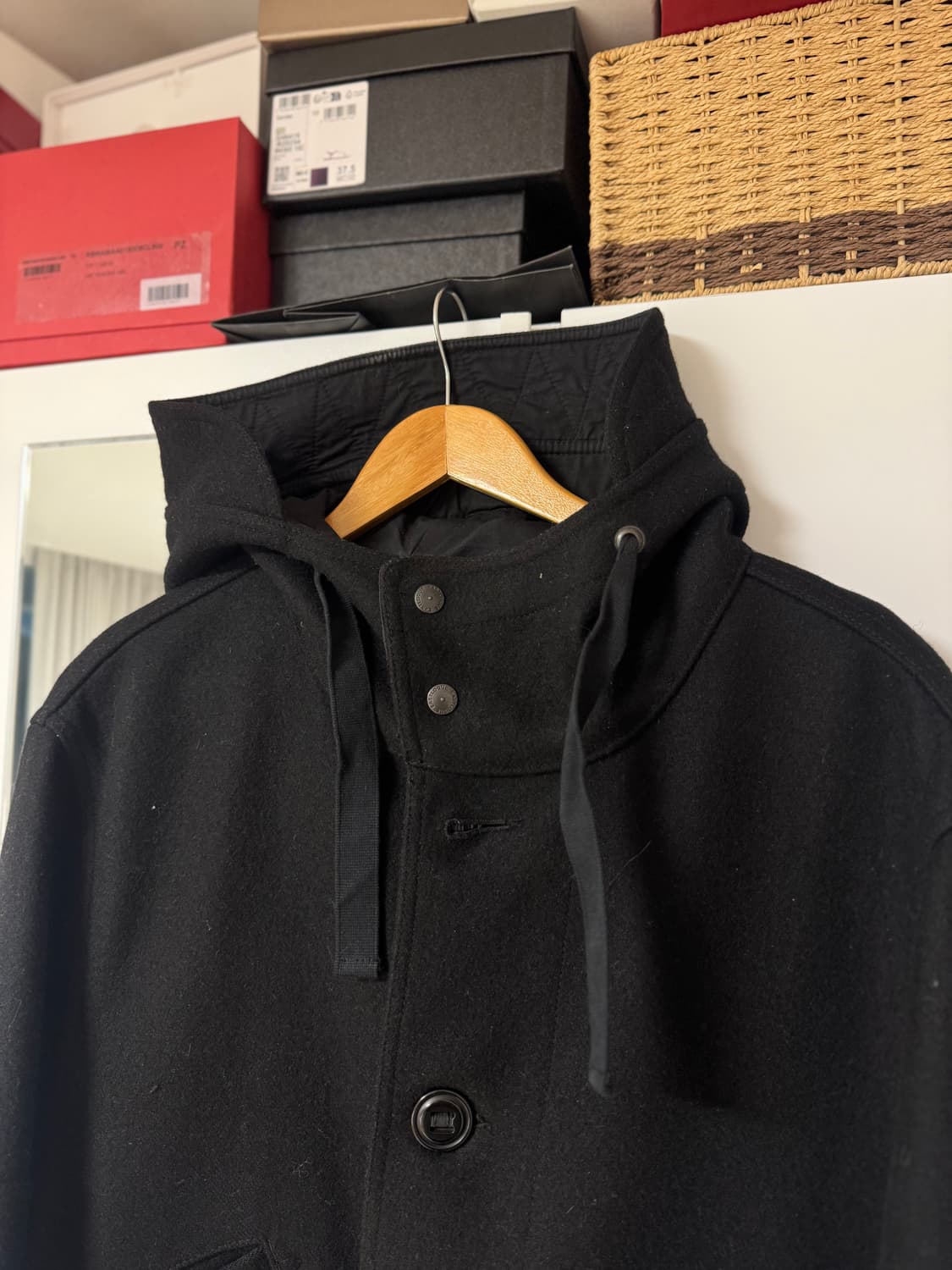 이스트로그 ECW 울 후드 코트 상품이미지2