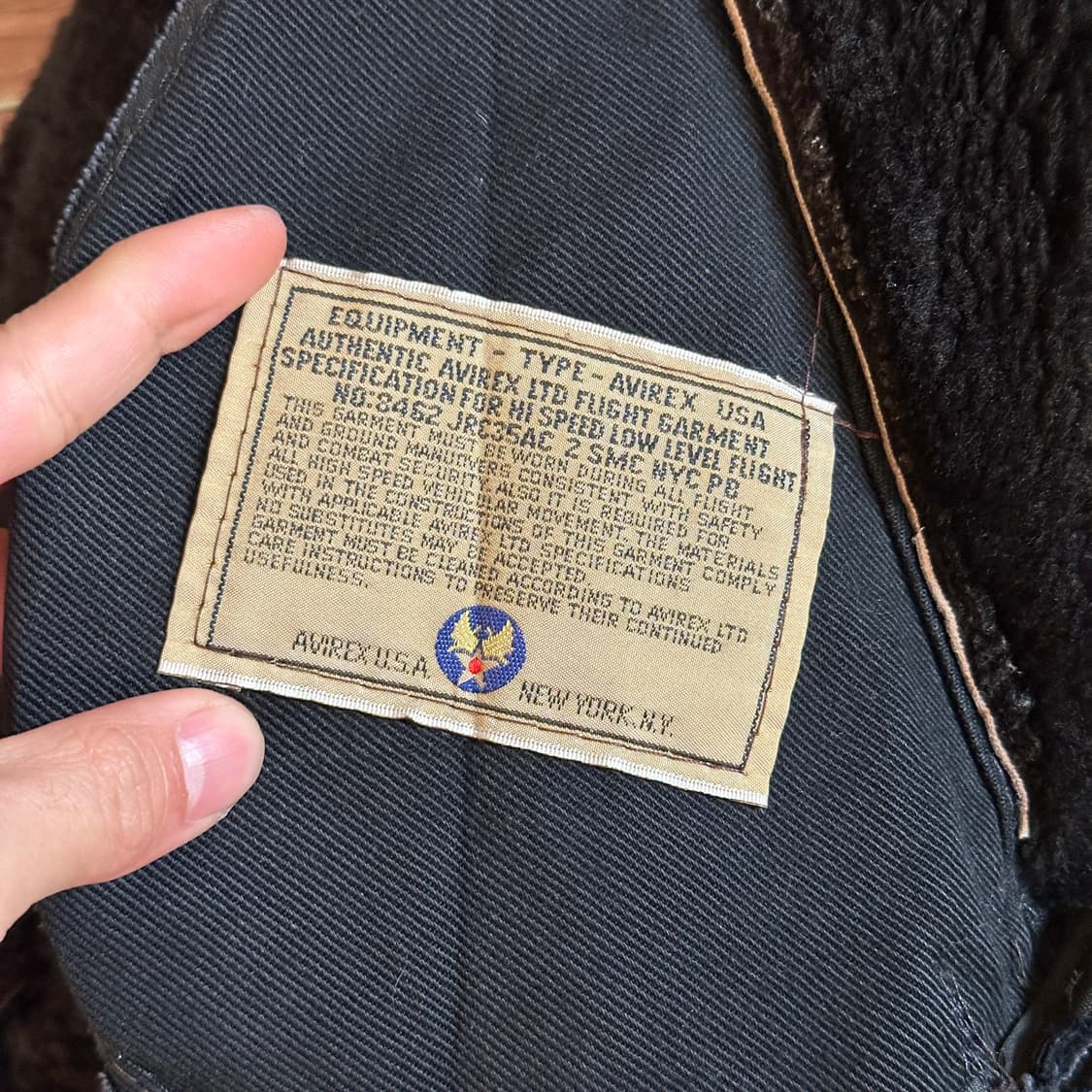 80‘s Avirex B-3 usa mouton flight jacket 상품이미지7