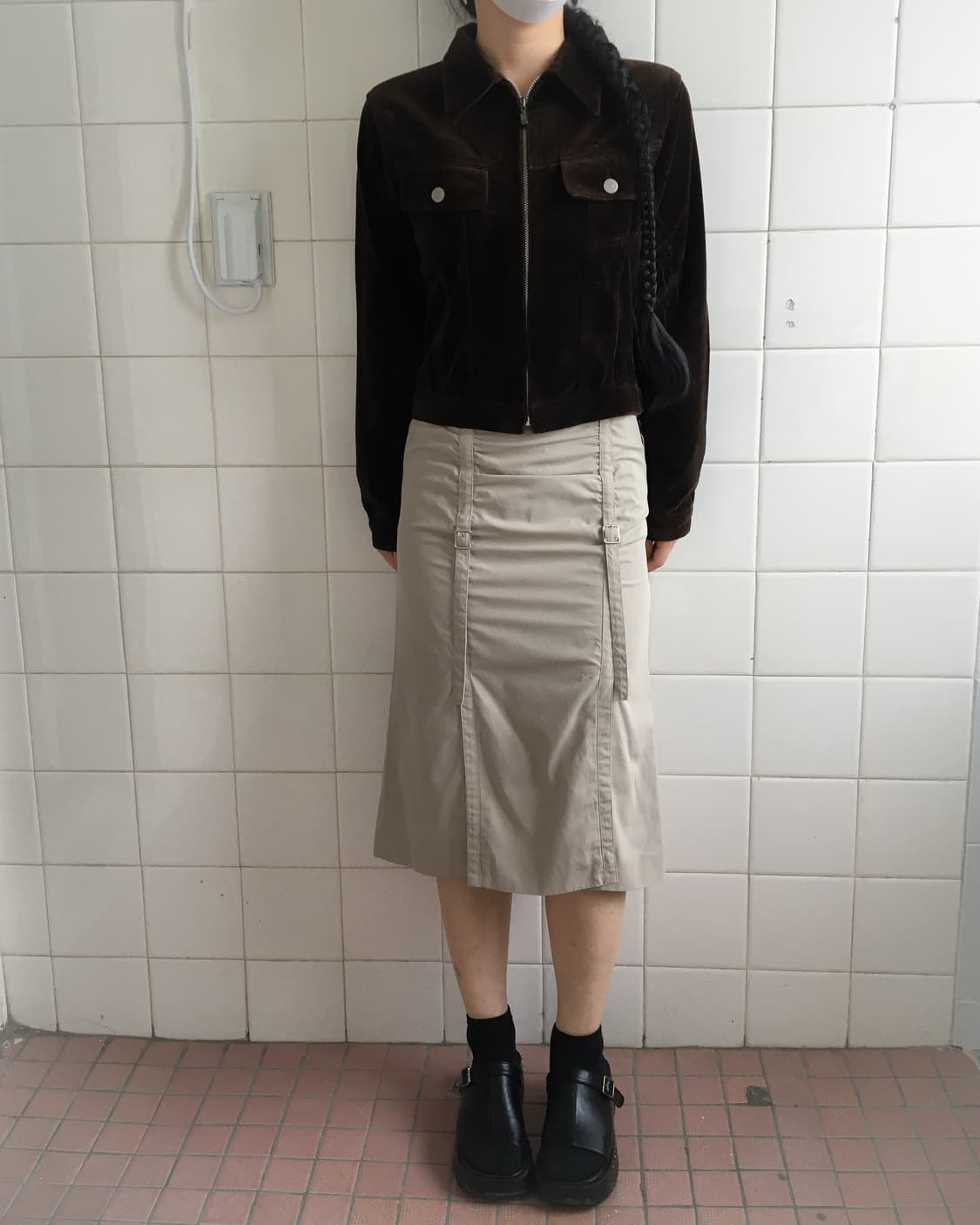 Strap point midi skirt 상품이미지5