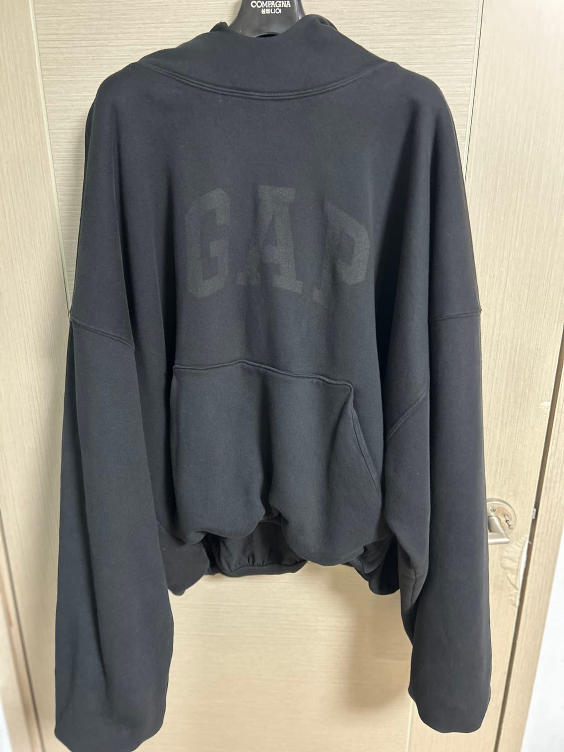 이지갭 발렌시아가 도브 후드 워시드 블랙 m 상품이미지1