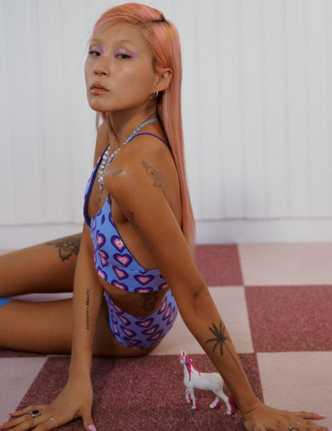 reversible bralette blue heart / navy 상품이미지6