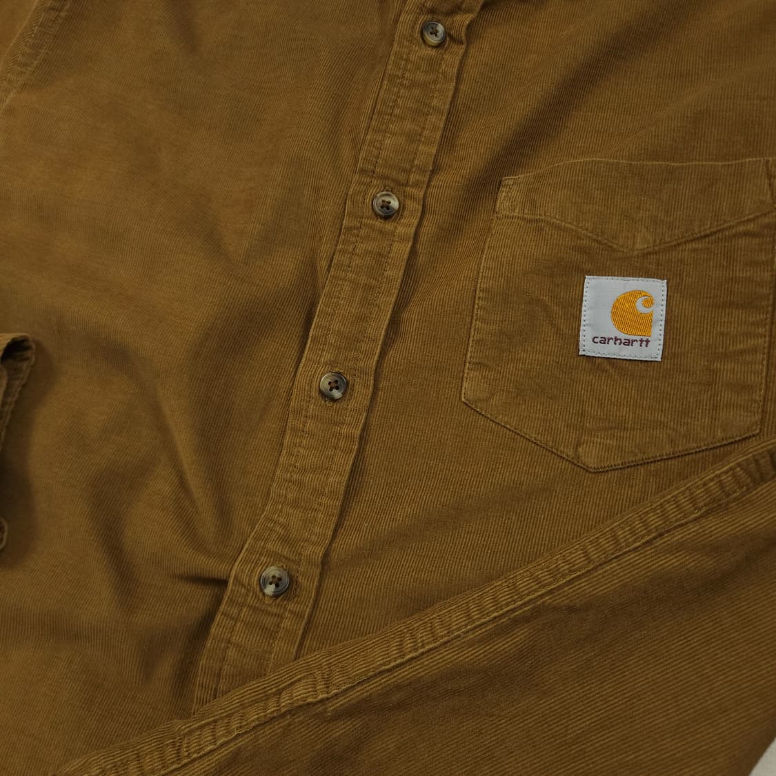 M(95) 칼하트 리워크 코듀로이 셔츠 우드브라운 상품이미지5