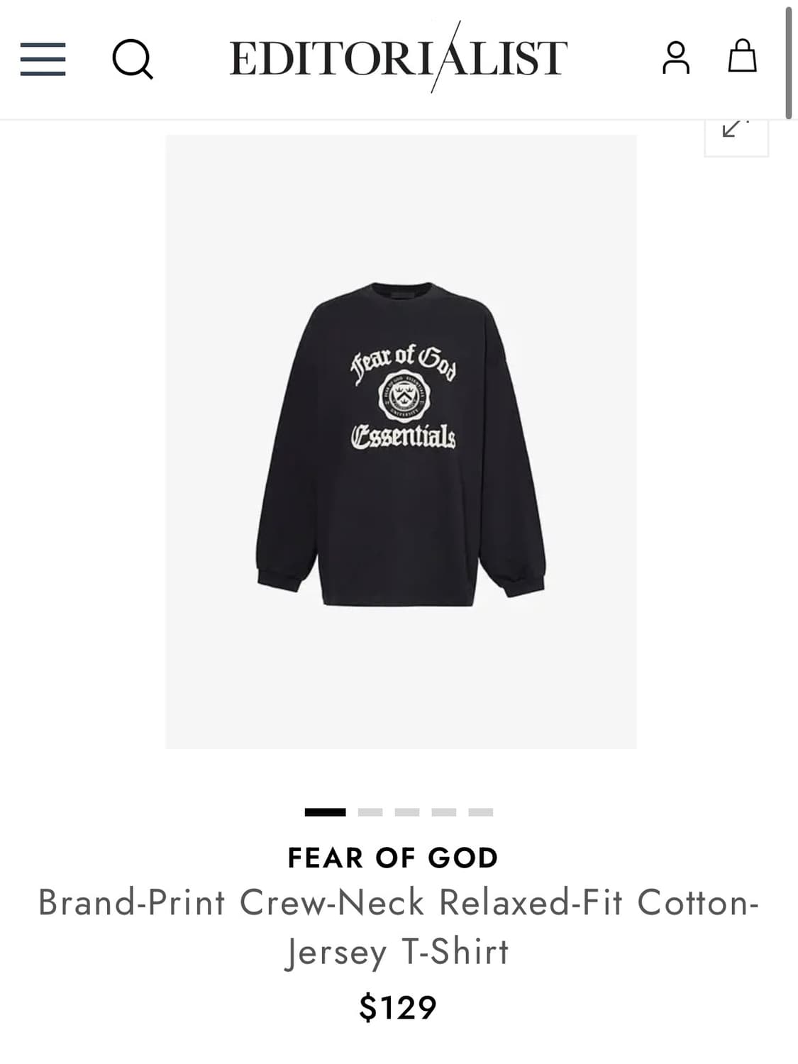 피어오브갓 에센셜 로고 티셔츠 상품이미지2