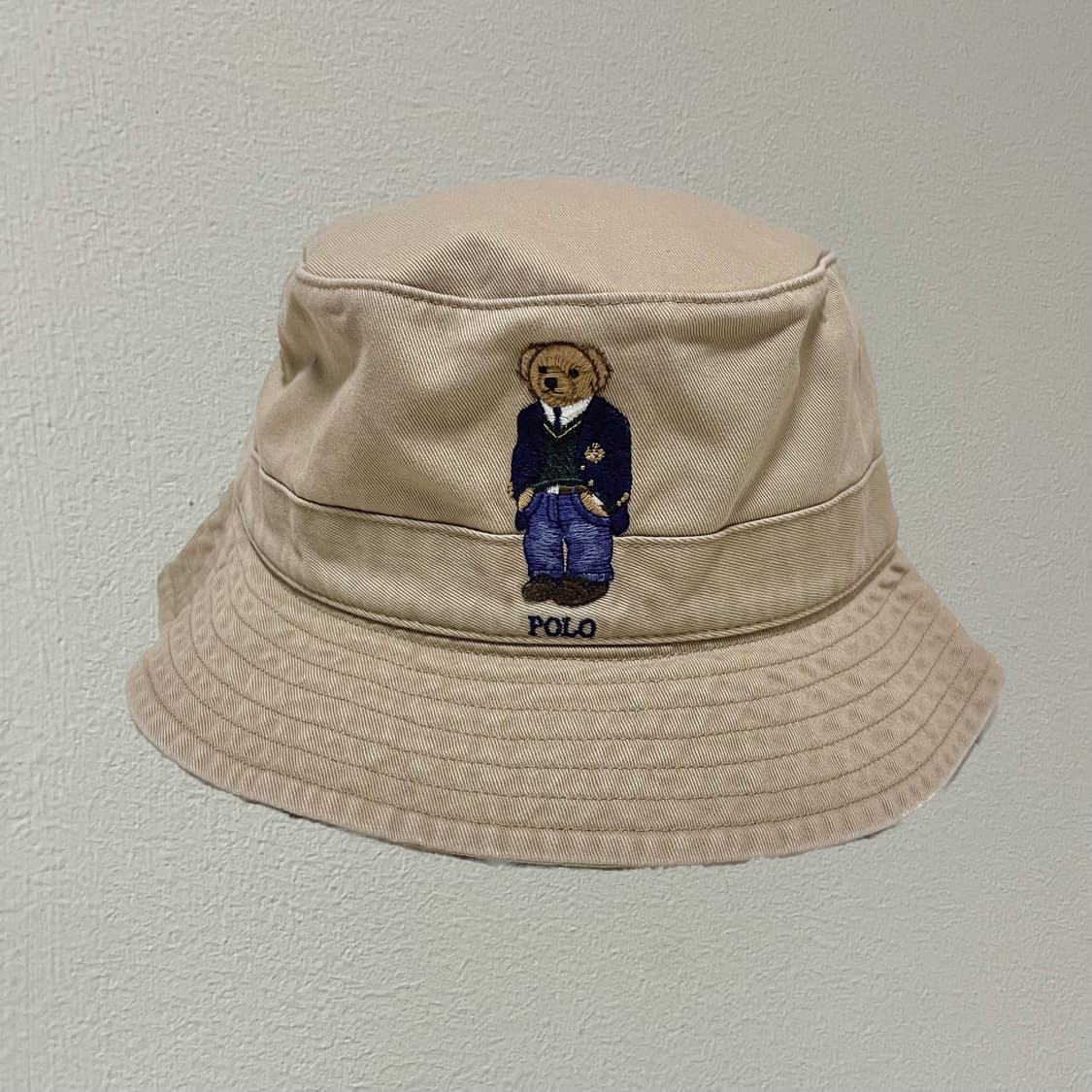 [택포] 폴로 모자 베어 버킷햇 벙거지 베이지 상품이미지1