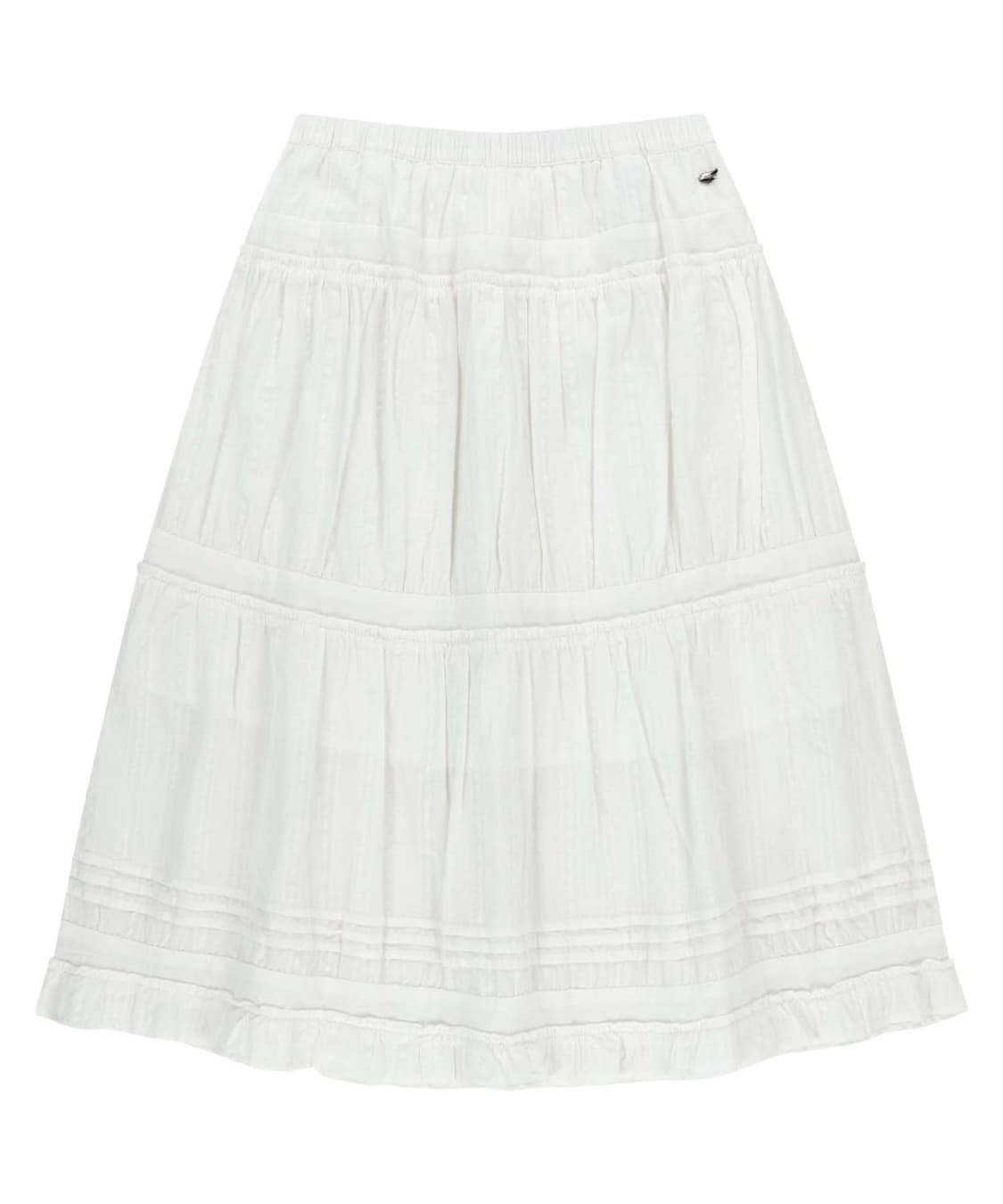 COYSEIO SHIRRING MIDI SKIRT WHITE 상품이미지1